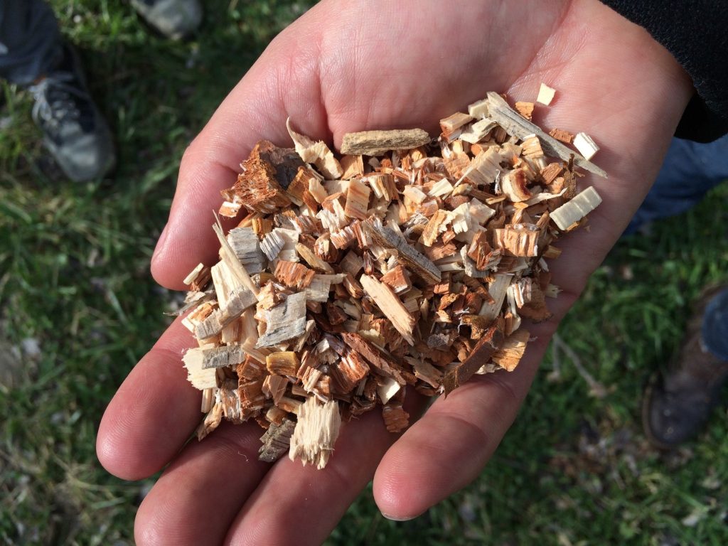 Broyats agricoles qui sera retourné au sol